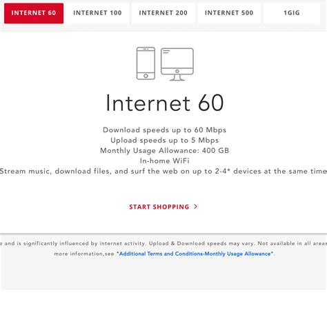 mediacom internet packages